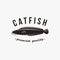 Vintage catfish fish logo