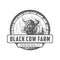 Vintage cattle / beef label emblem logo design Premium Vector