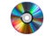 Vintage CD or DVD disk on white background, clipping path. Old circle discs used for data storage, share movies and music