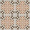 Vintage ceramic mosaic floor tile seamless pattern.