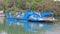 Vintage chain ferry operating in Cornwall UK