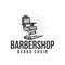 vintage chair barbershop logo vector