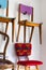 Vintage Chairs Wood Empty Collection Luxury