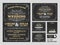 Vintage Chalkboard Wedding Invitations design set