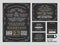 Vintage Chalkboard Wedding Invitations design sets