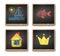 Vintage chalkboards with kids drawing