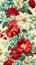 vintage and charming wallpaper pattern adorned with retro flowers.