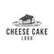 Vintage cheese cake logo design