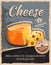 Vintage cheese vector poster