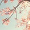 Vintage cherry blossom - sakura flower.