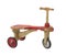 Vintage childâ€™s push-scooter tricycle isolated