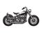 Vintage chopper motorcycle side view template