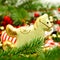 Vintage Christmas decoration, retro horse