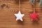 Vintage christmas decorative stars hanging