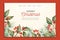 vintage christmas landing page vector design illustration