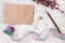 Vintage Christmas, New Year kraft paper mockup