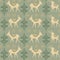 Vintage christmas seamless pattern with deers