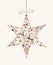 Vintage Christmas star bauble greeting card