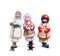 Vintage christmas tree new year decoration retro soviet glass toys children in traditional costume