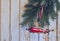 Vintage Christmas tree toy airplane