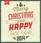 Vintage Christmas Typographic Background - Retro Design