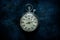 Vintage chronometer dark grunge background