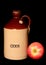 Vintage cider bottle and apple