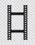 Vintage cinematic frame on transparent background. Old style video border. Close-up cinema seamless strip