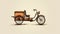 Vintage Cinematic Tricycle Illustration With Hand-drawn Charm