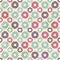 Vintage circle seamless pattern with paper effect