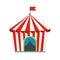 Vintage circus tent flat icon