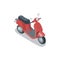 Vintage city scooter isometric 3D element