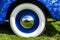 Vintage classic American blue car wheel