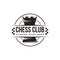 Vintage classic badge emblem chess club, chess tournament, rook logo vector icon