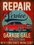 Vintage classic car repair service tee graphic design