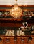 Vintage classic colonial bar interior with chandelier - Top view