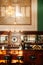 Vintage classic colonial bar interior with chandelier - Top view