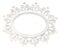 Vintage classic oval frame isolated on white