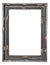 Vintage classic rectangle black frame isolated on white