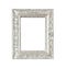 Vintage classic rectangle silver frame isolated on white