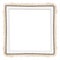 Vintage classic rectangle silver frame isolated on white