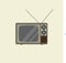 vintage classic television flat design vector illustration. retro tv design. oldies electronic