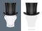 Vintage classic top hat. Vector illustration.