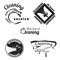 Vintage cleaning service emblems