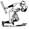 Vintage Clipart 10 Baseball player