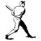 Vintage Clipart 11 Baseball Player