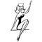 Vintage Clipart 115 Cartoon Woman in Swimsuit
