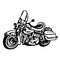 Vintage Clipart 124 Motorcycle Cruiser