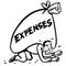 Vintage Clipart 206 Man Crawling Under The Stress of Expenses