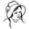 Vintage Clipart 32 Young Girl in Bonnet